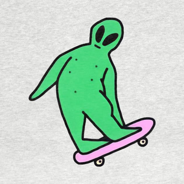 Alien skater by OldSchoolRetro